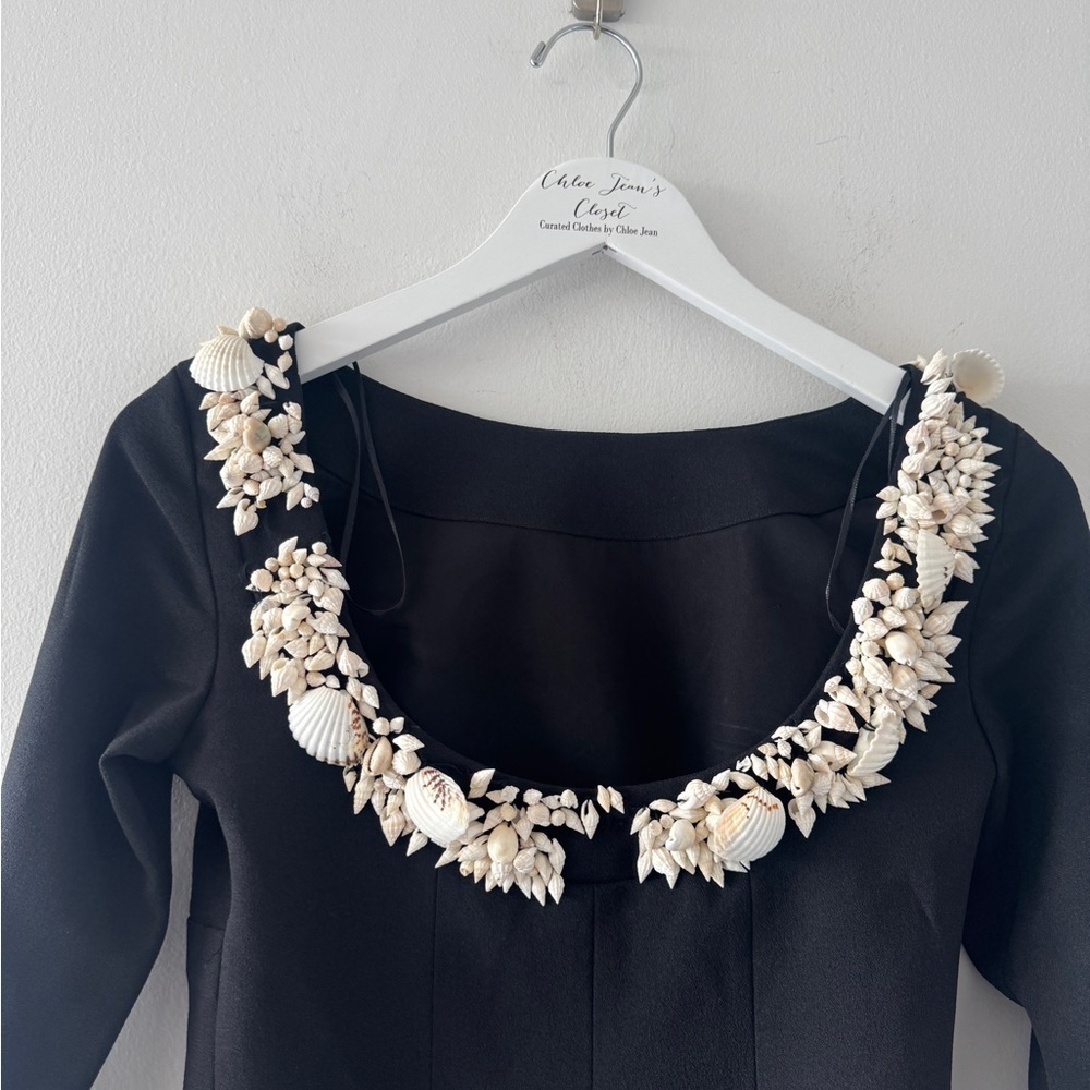 ANTONIO MELANI Seashell Crepe Boat Neck Long Sleeve M - Picture 5 of 8